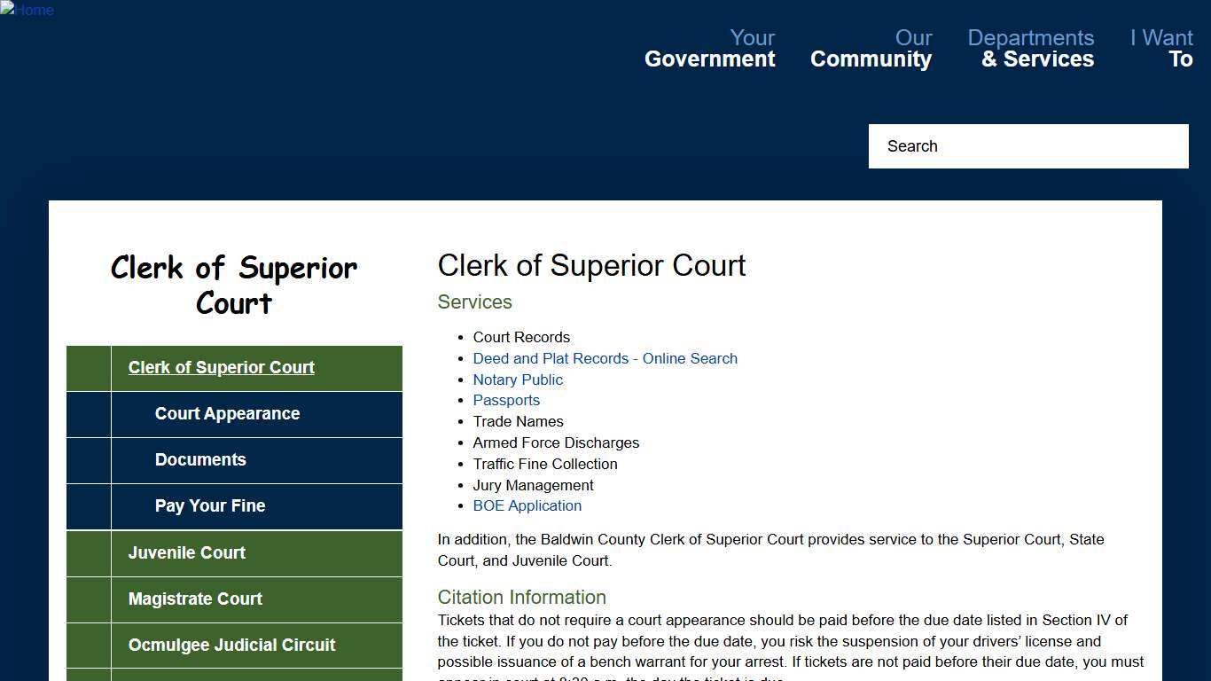 Clerk of Superior Court | Baldwin County Georgia